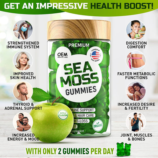 Nourish your body with the power of the ocean! These delicious, easy‑to‑chew gummies are packed with nutrient‑rich sea moss and essential vitamins to support overall wellness. Perfect for boosting energy, immunity, and daily vitality.